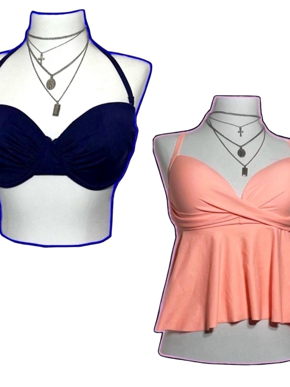 Lot of 2 Medium Bathingsuit Bikini Tops